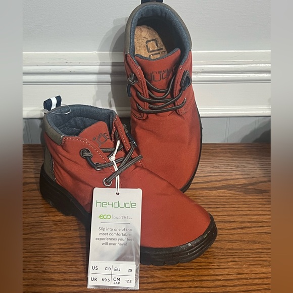 Hey Dude Other - NWT-Hey Dude Red Ankle Boots, Little Kids Size 10